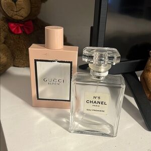 Empty CHANEL N°5 Perfume bottle-3.4oz & Empty Gucci Bloom Bottle -3.4oz